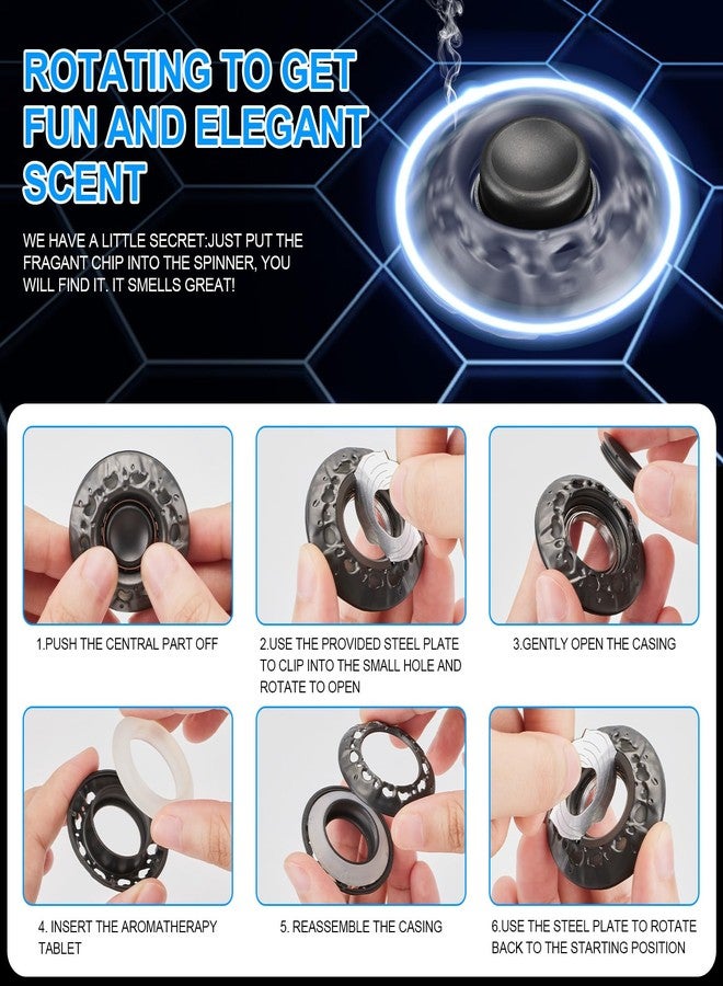 TIPTAP ألعاب تيبتاب لتخفيف التوتر للكبار، حلقات معدنية مريحة لتخفيف التوتر مع وظيفة معطر جو للسيارة، هدية للزوج والأصدقاء وغيرهم - Image 4